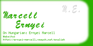 marcell ernyei business card